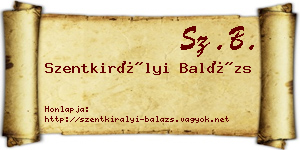 Szentkirályi Balázs névjegykártya