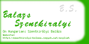 balazs szentkiralyi business card